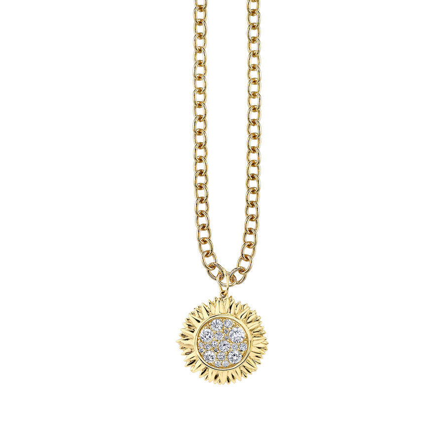 Gold & Diamond Large Cocktail Sunflower Charm - Sydney Evan Fine Jewelry