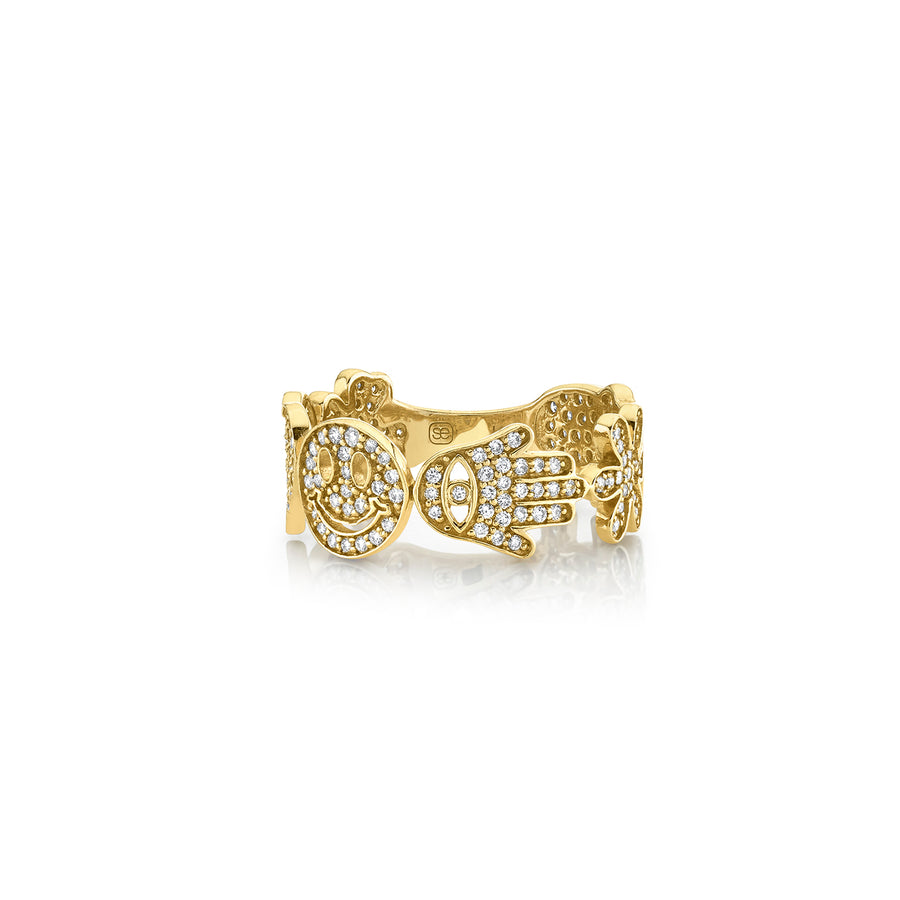 Gold & Diamond Medium Icon Eternity Ring - Sydney Evan Fine Jewelry