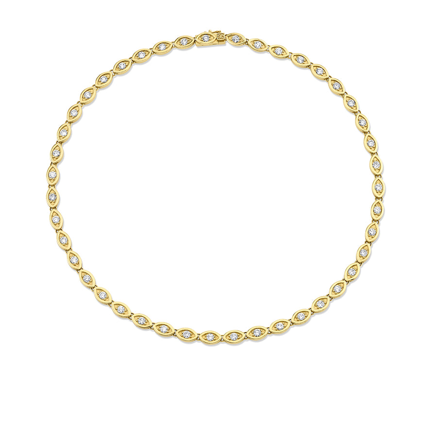 Gold & Diamond Large Marquise Eye Eternity Necklace - Sydney Evan Fine Jewelry