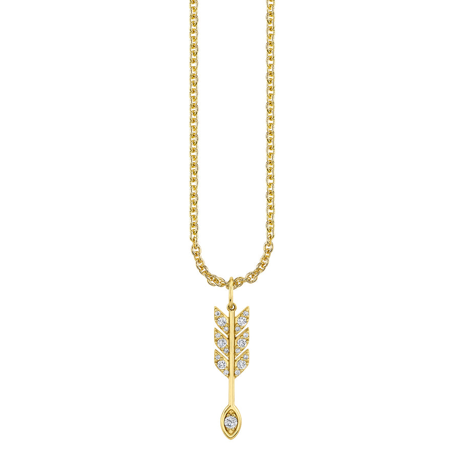 Gold & Diamond Marquise Eye Arrow Charm - Sydney Evan Fine Jewelry