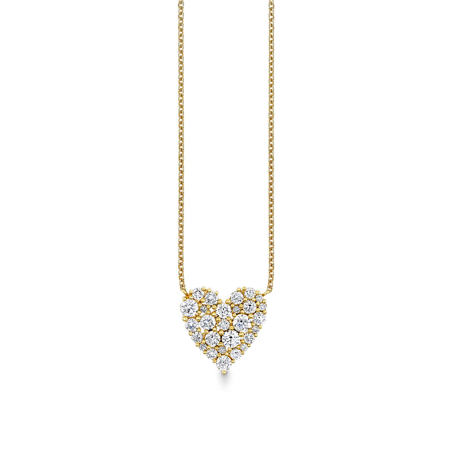 Gold & Diamond Cocktail Heart Necklace - Sydney Evan Fine Jewelry