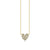Gold & Diamond Small Cocktail Heart Necklace