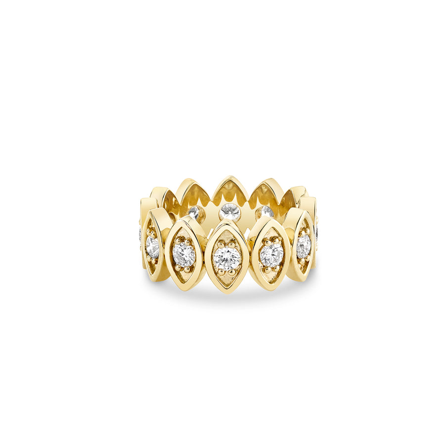 Gold & Diamond Large Marquise Eye Eternity Ring - Sydney Evan Fine Jewelry