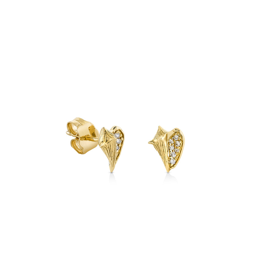 Gold & Diamond Conch Shell Stud - Sydney Evan Fine Jewelry