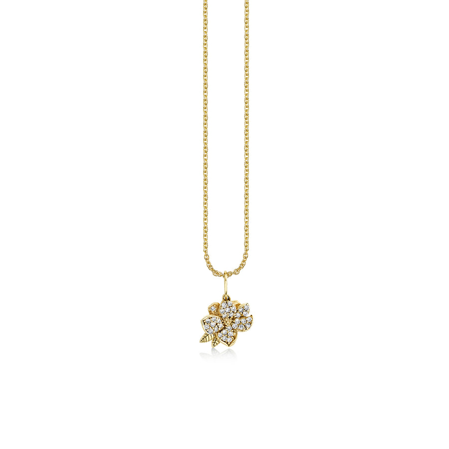 Gold & Diamond Small Magnolia Charm - Sydney Evan Fine Jewelry