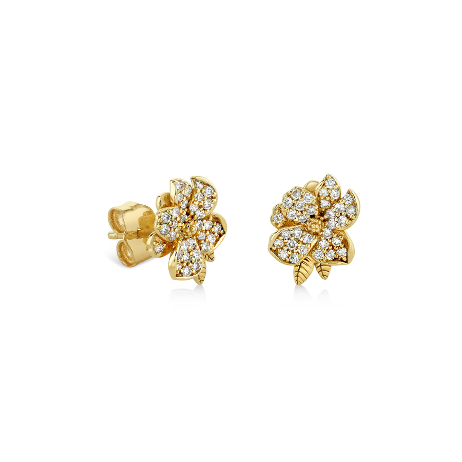 Gold & Diamond Magnolia Stud - Sydney Evan Fine Jewelry