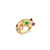 Gold & Diamond Rainbow Block Signet Ring