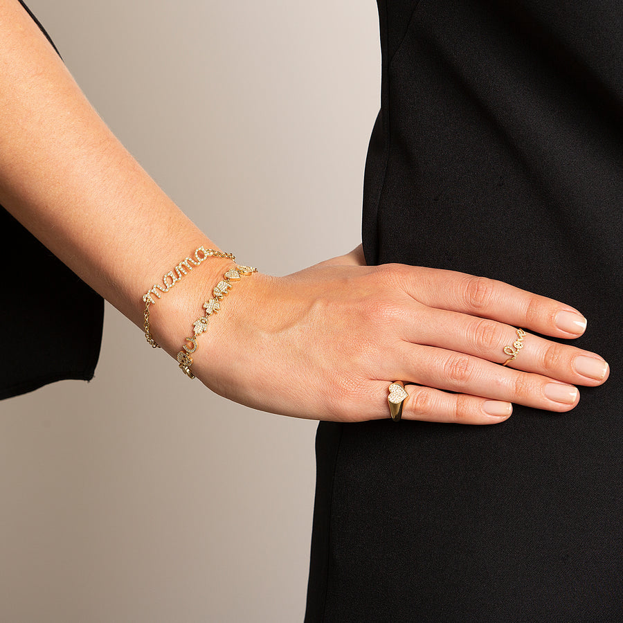 Gold & Diamond Small Multi-Icon Bracelet - Sydney Evan Fine Jewelry