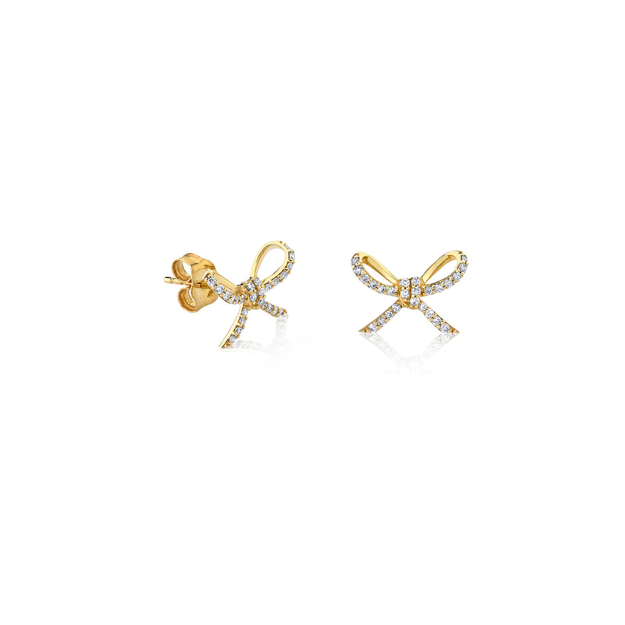 Gold & Diamond Bow Stud - Sydney Evan Fine Jewelry
