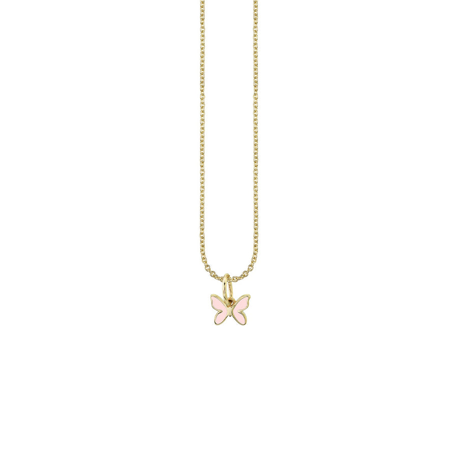Kids Collection Gold & Enamel Mini Butterfly Charm Necklace - Sydney Evan Fine Jewelry