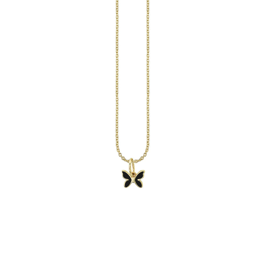 Kids Collection Gold & Enamel Mini Butterfly Charm Necklace - Sydney Evan Fine Jewelry