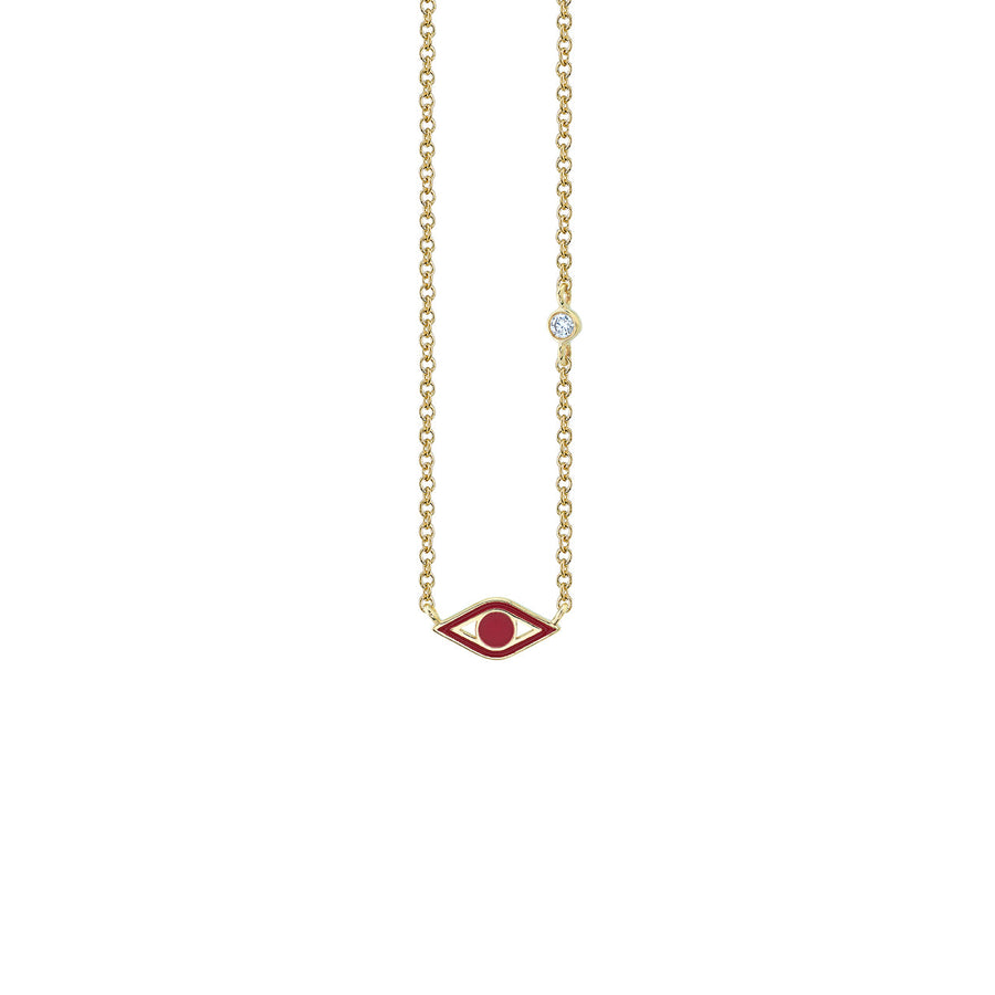 Kids Collection Gold & Enamel Mini Evil Eye Necklace - Sydney Evan Fine Jewelry