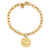Gold & Diamond Large Zodiac Medallion Bracelet