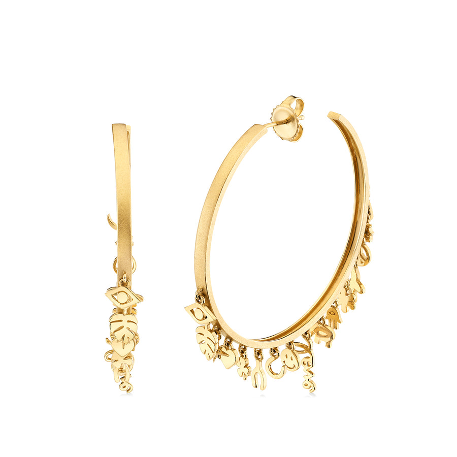 Pure Gold 20th Anniversary Icon Large Hoops - Sydney Evan Fine Jewelry