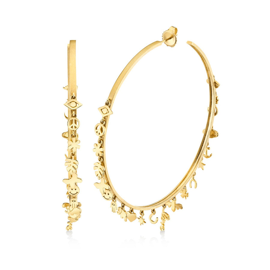 Pure Gold 20th Anniversary Icon Supersize Hoops - Sydney Evan Fine Jewelry