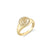 Gold & Diamond Spiral Signet Ring