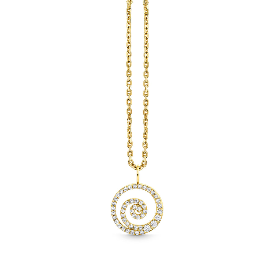 Gold & Diamond Large Spiral Charm - Sydney Evan Fine Jewelry