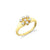 Gold & Diamond Marquise Eye Flower Signet Ring