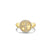 Gold & Diamond Small Disc Tricon Signet Ring