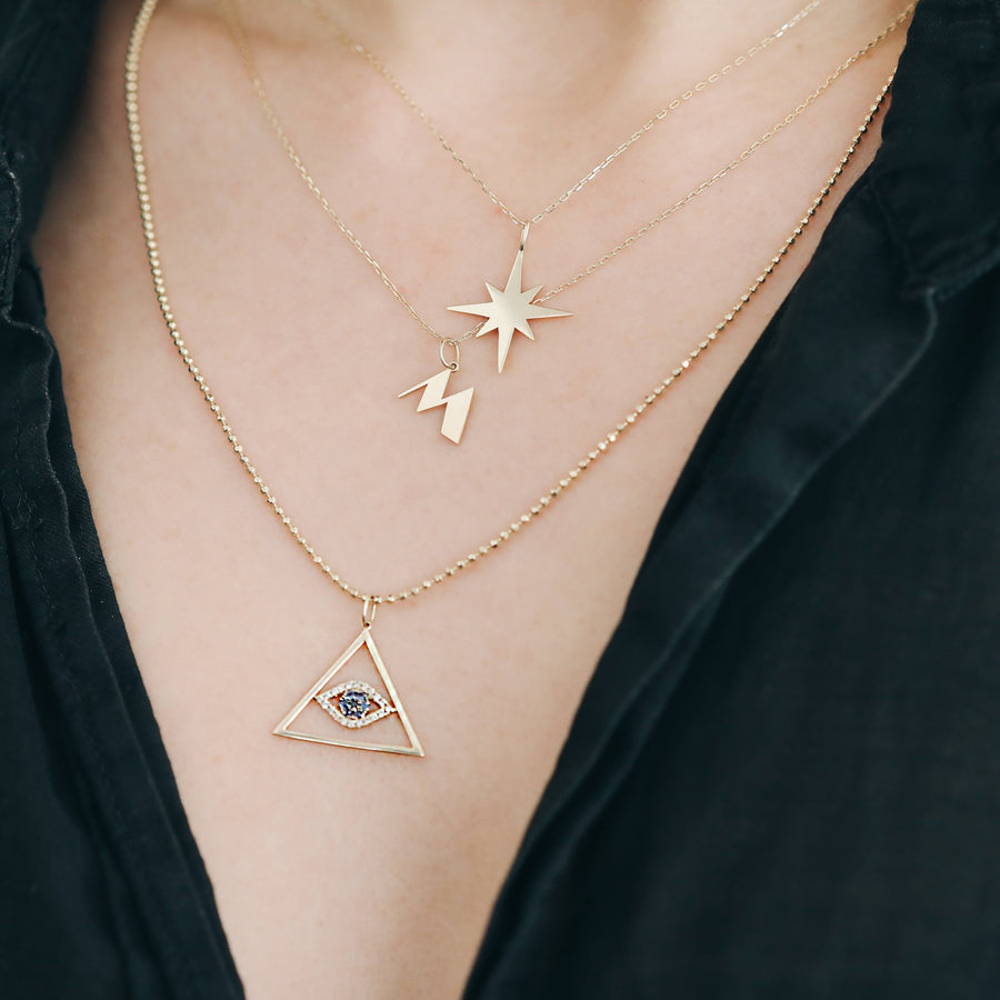 North Star Charms Gold Necklace, VicStoneNYC Fine Jewelry
