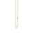 Gold Plated Sterling Silver Initial Necklace with Bezel Set Diamond