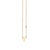 Gold Plated Sterling Silver Initial Necklace with Bezel Set Diamond