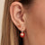 Gold & Diamond Evil Eye Red Coral Earrings
