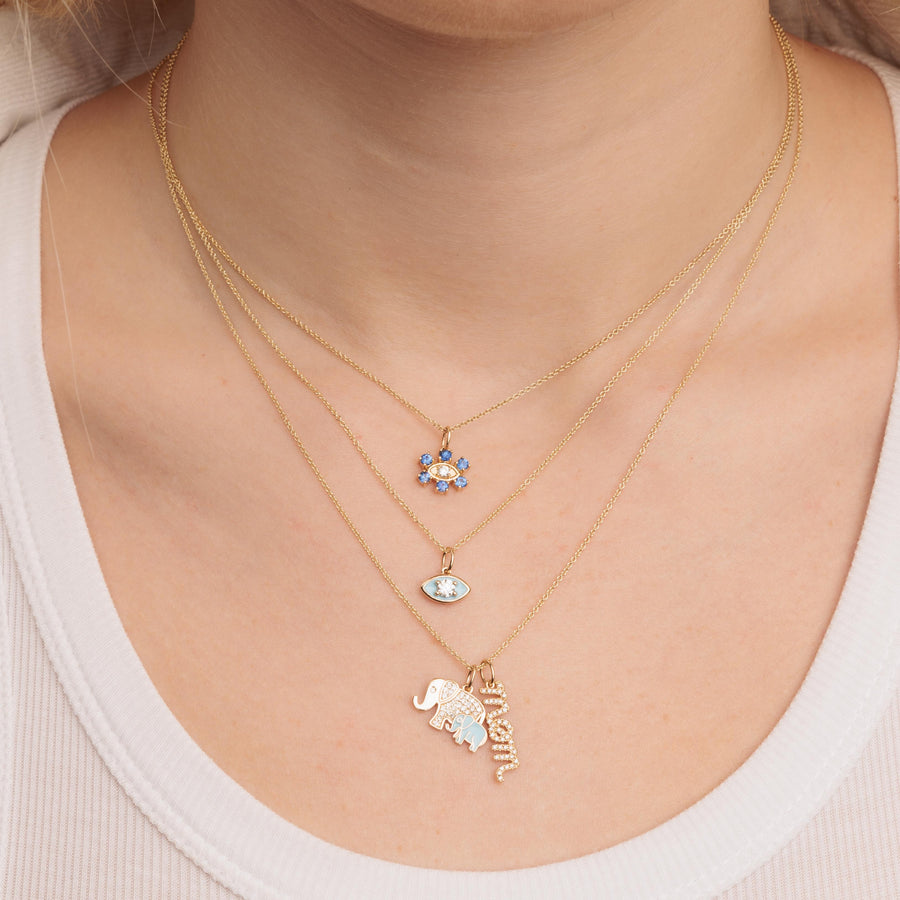 Gold & Diamond Mama Charm Necklace - Sydney Evan Fine Jewelry