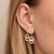 Gold & Diamond Open Icon Earrings