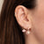 Gold & Diamond Heart Morganite Earrings