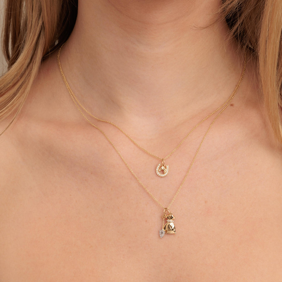 Gold & Diamond Gold Digger Necklace - Sydney Evan Fine Jewelry