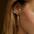 Gold & Diamond Heart Marquise Eye Stud
