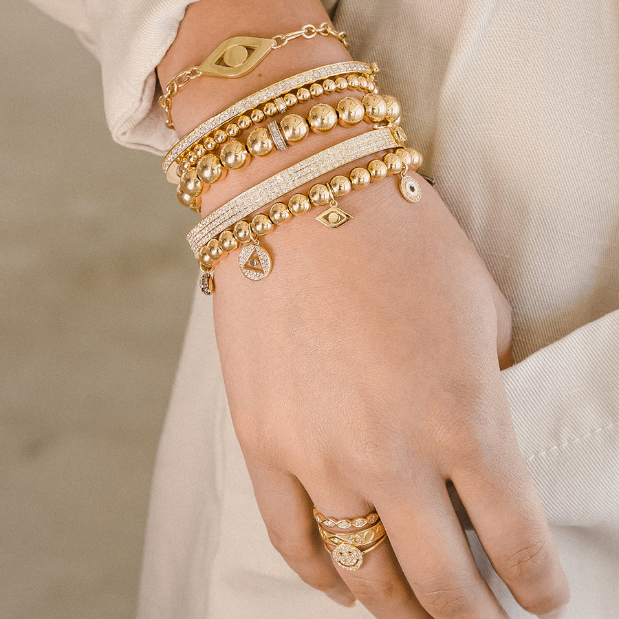 Pure Gold Evil Eye Bracelet - Sydney Evan Fine Jewelry