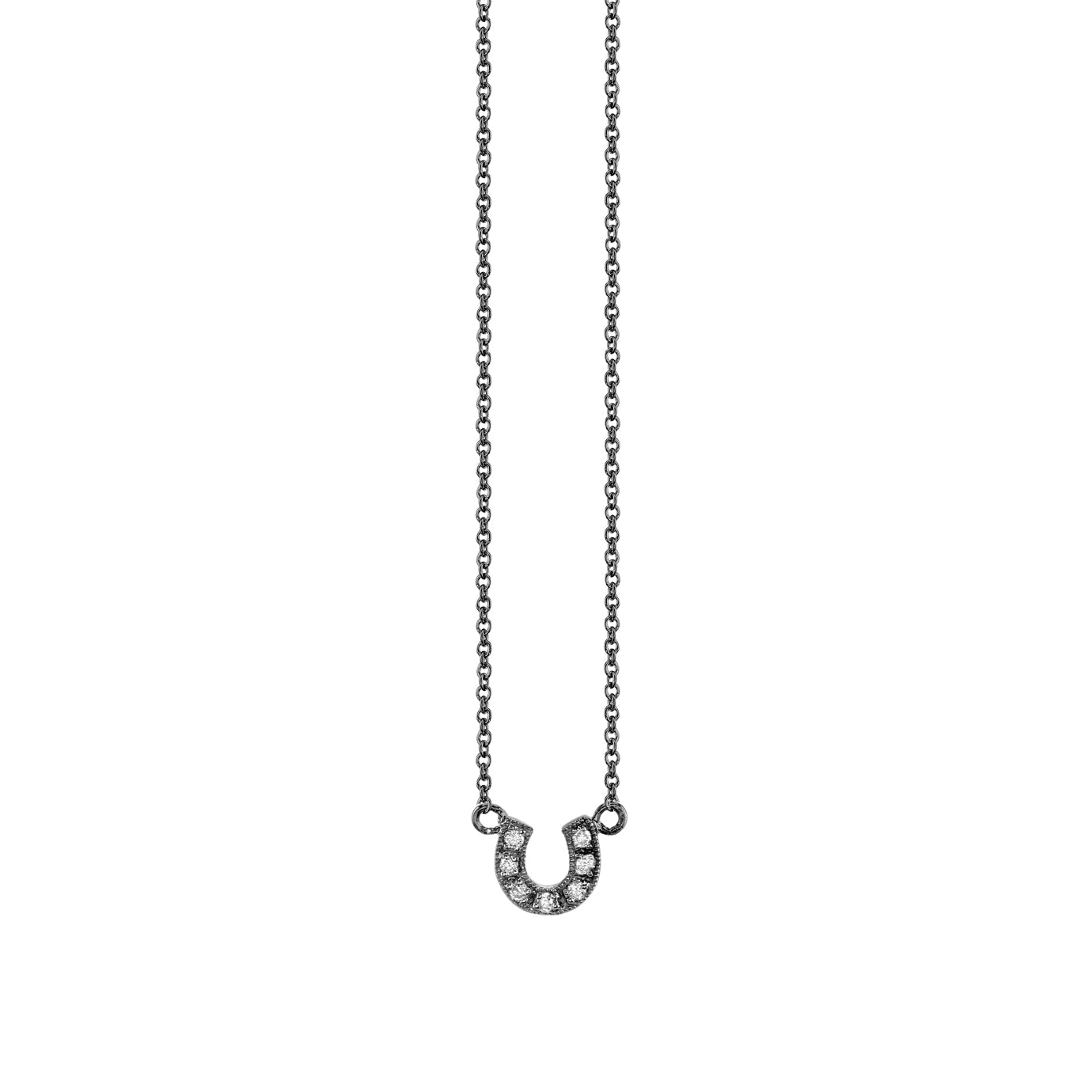 Horseshoe necklace white gold online