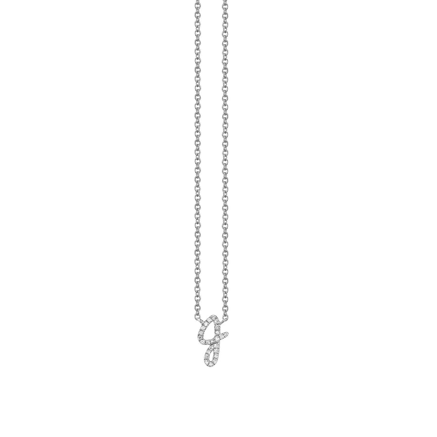 Gold & Diamond Small Initial Necklace - Sydney Evan Fine Jewelry
