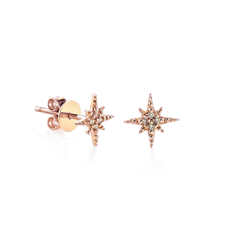 Kids Collection Gold & Diamond Mini Starburst Stud - Sydney Evan Fine Jewelry