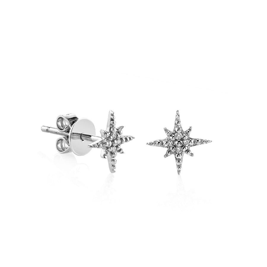 Gold & Diamond Mini Starburst Stud - Sydney Evan Fine Jewelry