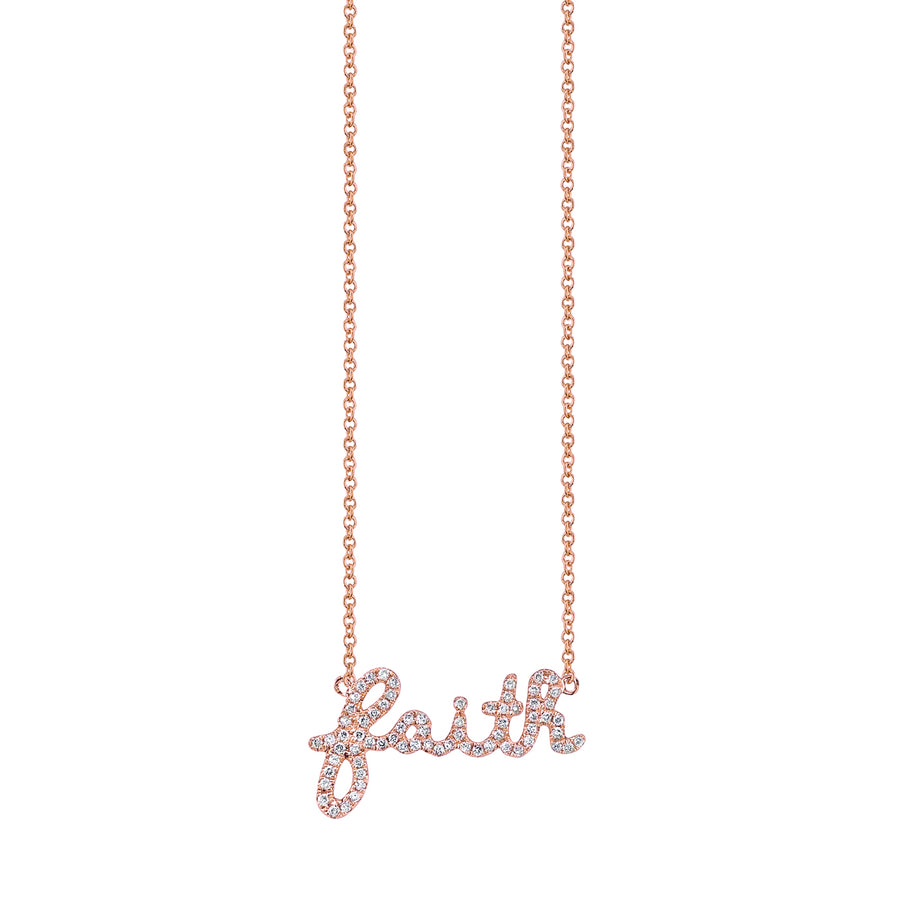 Gold & Diamond Faith Necklace - Sydney Evan Fine Jewelry