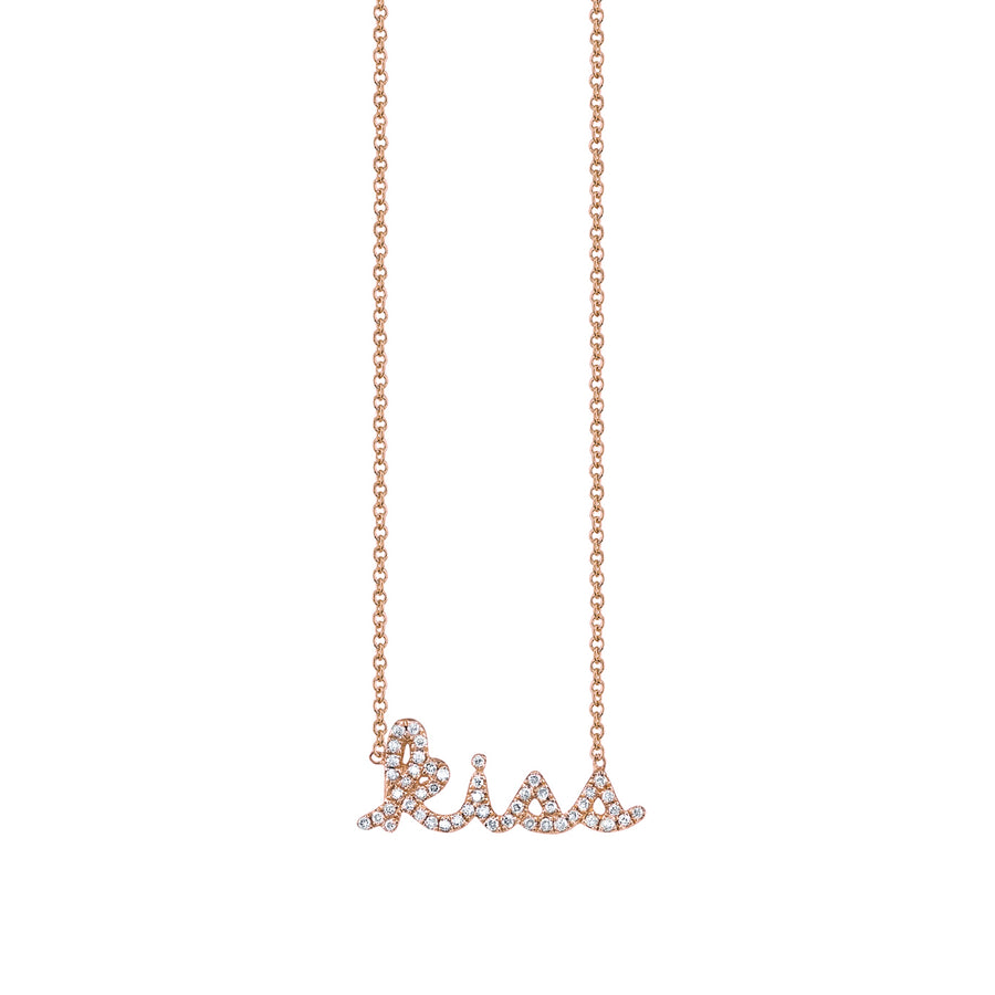 Gold & Pavé Diamond Kiss Necklace - Sydney Evan Fine Jewelry