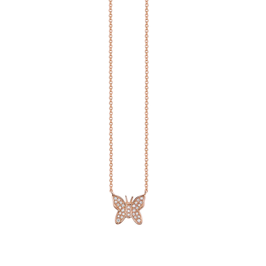 Kids Collection Gold & Diamond Mini Butterfly Necklace - Sydney Evan Fine Jewelry