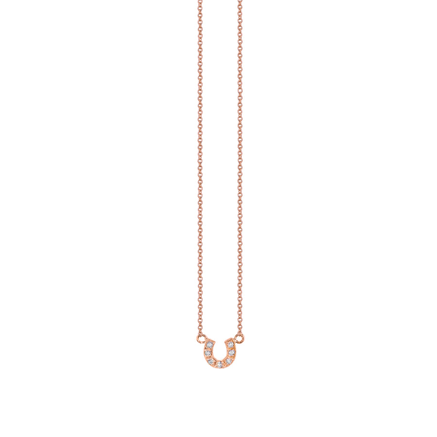 Gold & Diamond Small Horseshoe Necklace - Sydney Evan Fine Jewelry