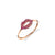 Gold & Ruby Lips Ring