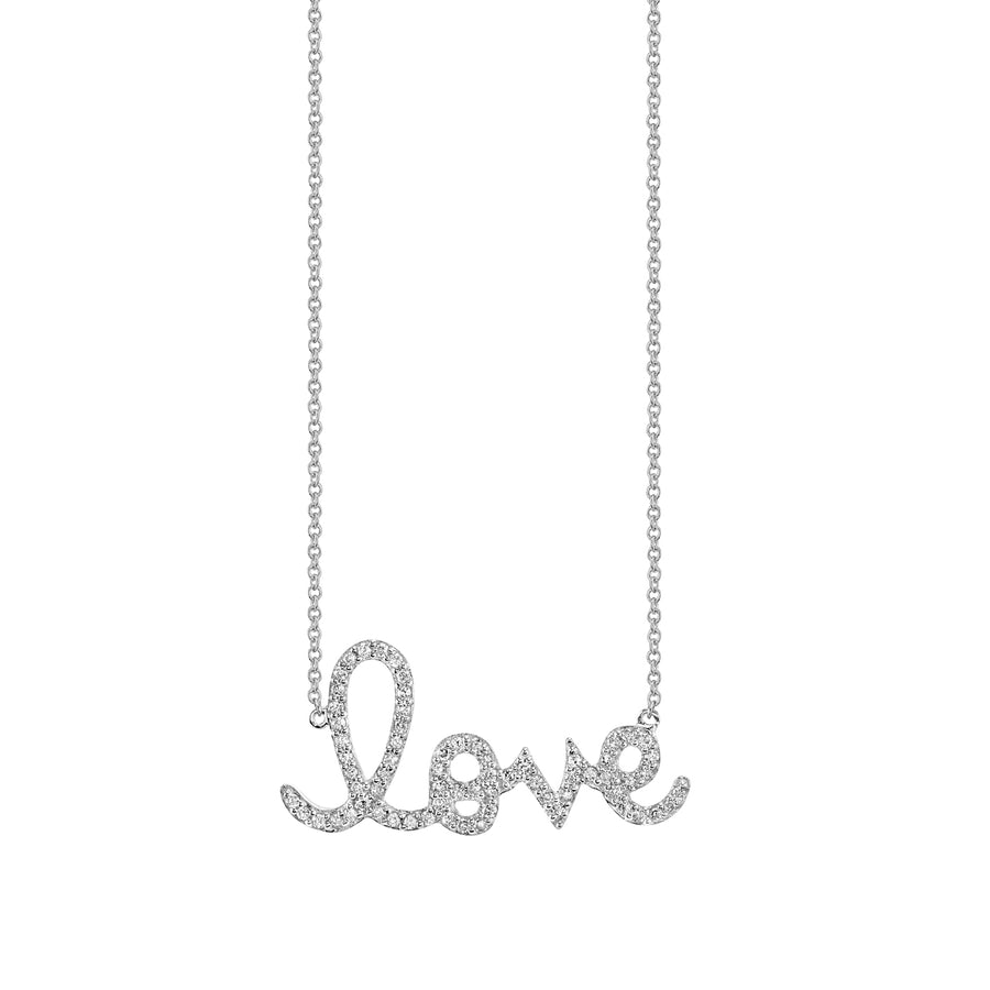 Gold & Diamond Large Love Necklace - Sydney Evan Fine Jewelry