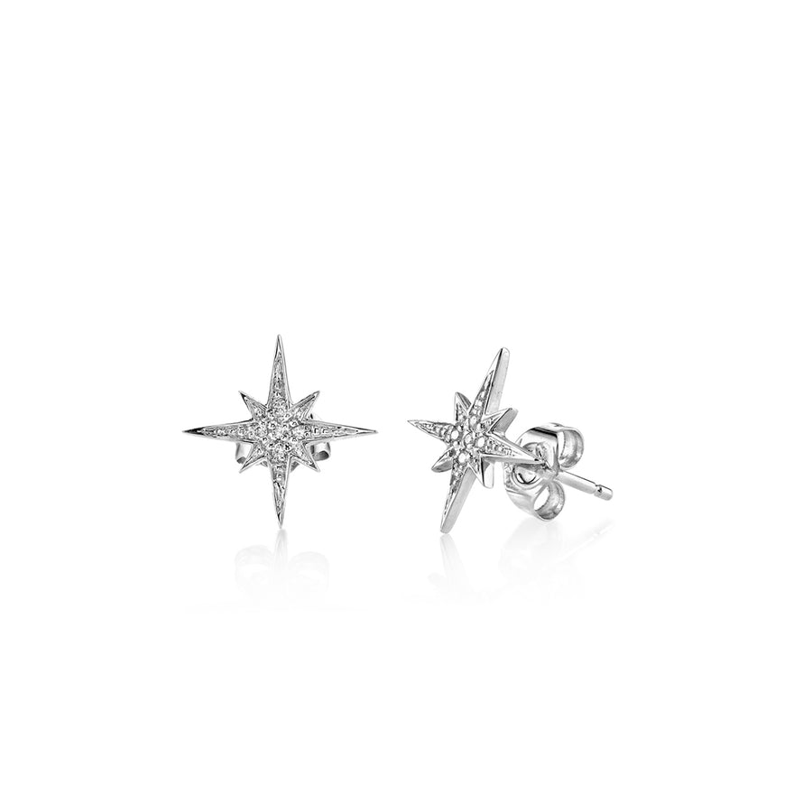 Gold & Diamond Small Starburst Stud - Sydney Evan Fine Jewelry