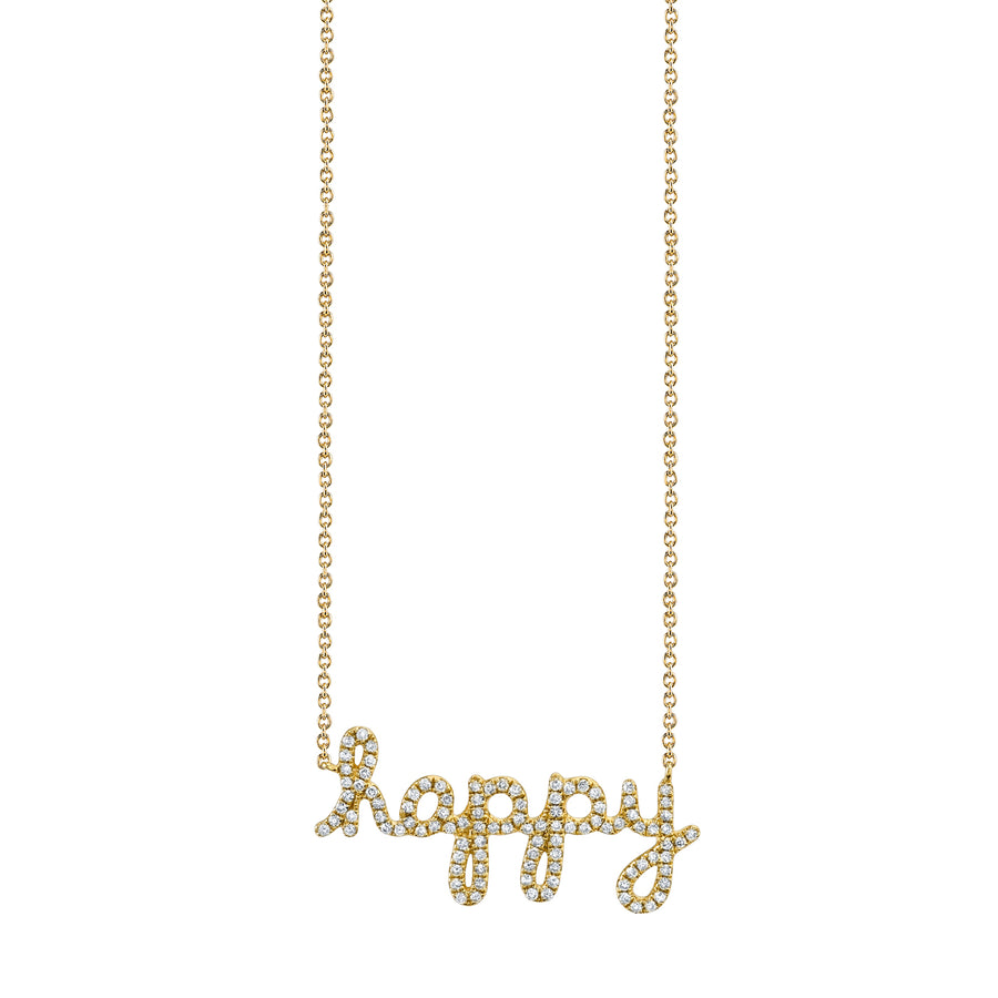 Gold & Diamond Happy Necklace - Sydney Evan Fine Jewelry