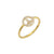 Gold & Diamond Peace Sign Ring