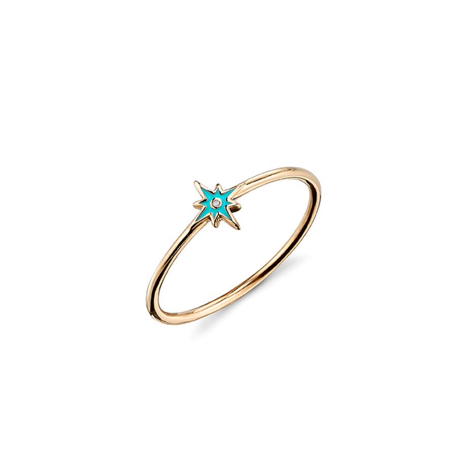 Gold & Enamel Mini Starburst Ring - Sydney Evan Fine Jewelry