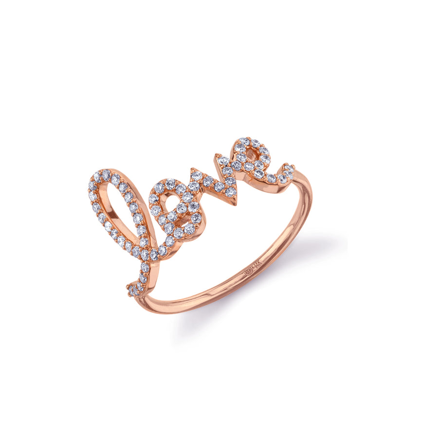 Gold & Diamond Large Love Ring - Sydney Evan Fine Jewelry