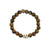 Men's Collection Gold & Diamond Football Bead on Flower Nanmu Wood