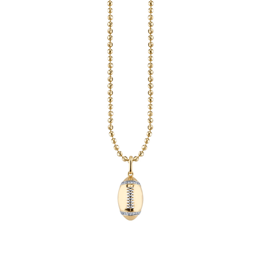 Men's Collection Gold & Diamond Football Necklace - Sydney Evan Fine Jewelry